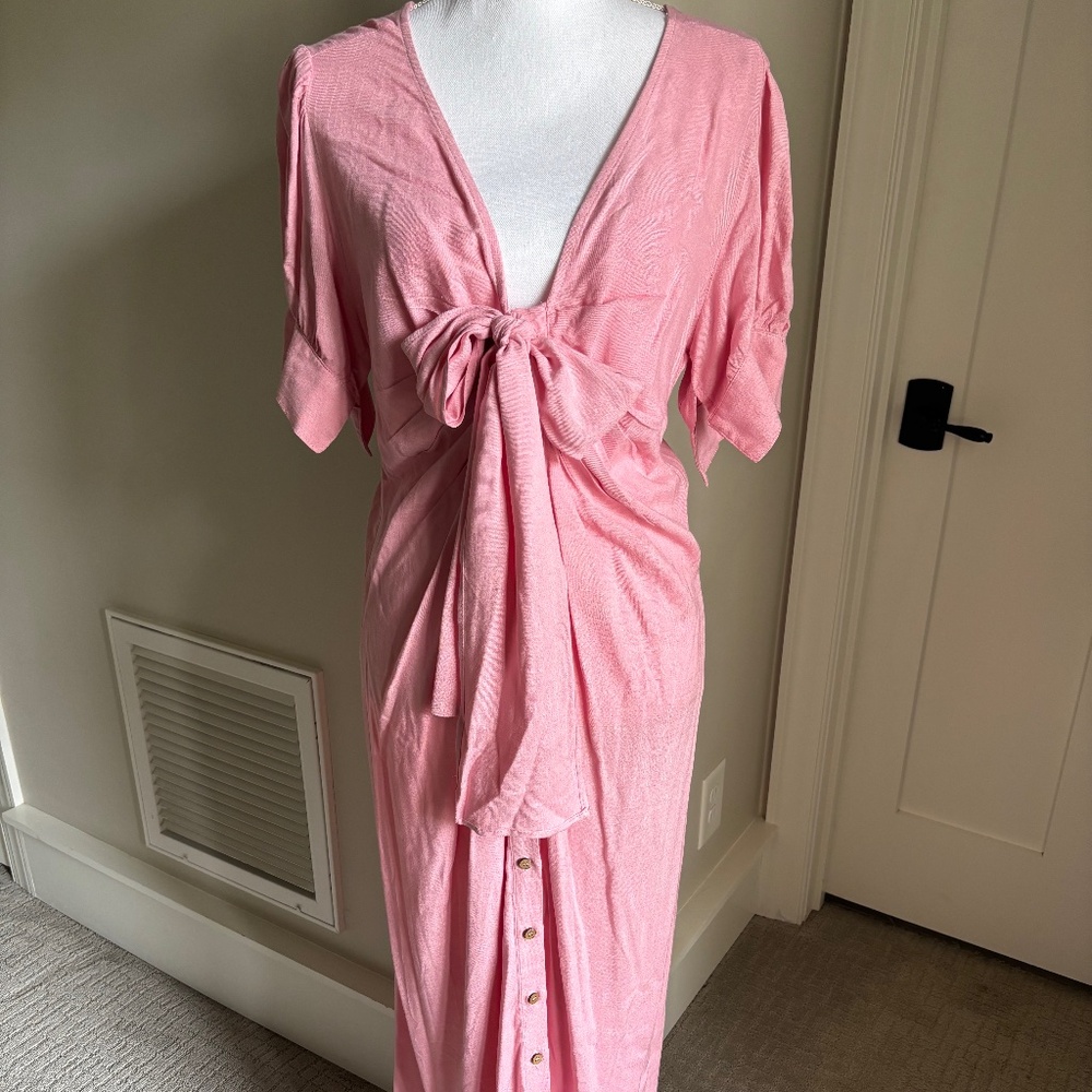 Light Pink Women's Midi Dress
